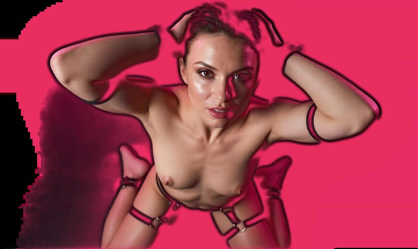 AI bondage partners bound in rope and restraints