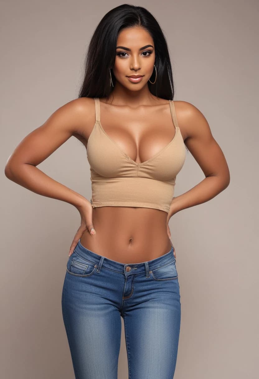 Ebony AI girlfriend chatting on a phone